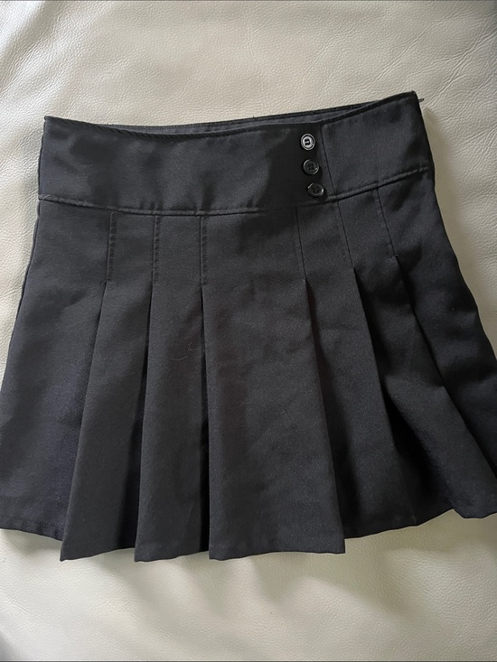 George Dresses & Skirts - George Black Pleated Mini Skort with Button Detail